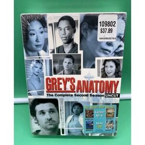 Greys Anatomy - Season 2: Uncut (DVD, 2006, 6-Disc Set) Brand New Sealed